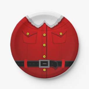 Plato De Papel Navidades Santa Paper Plates Fiestas festivos