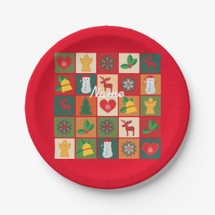 Plato De Papel Navidades Símbolos Medley Art Thunder_Cove
