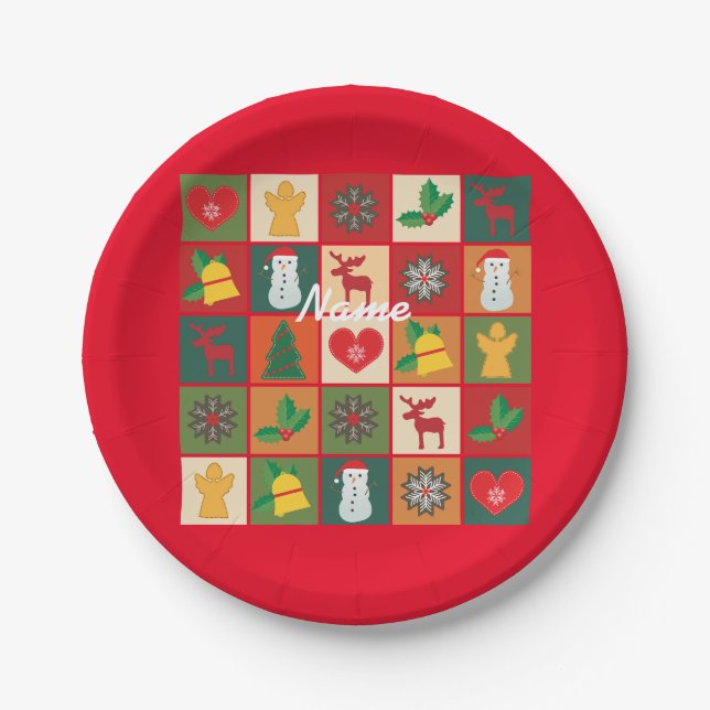 Plato De Papel Navidades Símbolos Medley Art Thunder_Cove (Anverso)