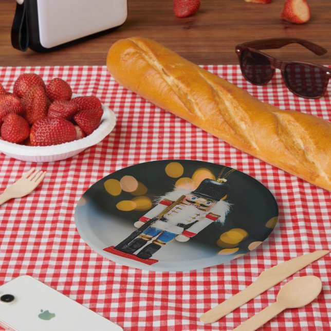 Plato De Papel Navidades SlipperyOrnamento figurio nutcracker de  (Picnic)