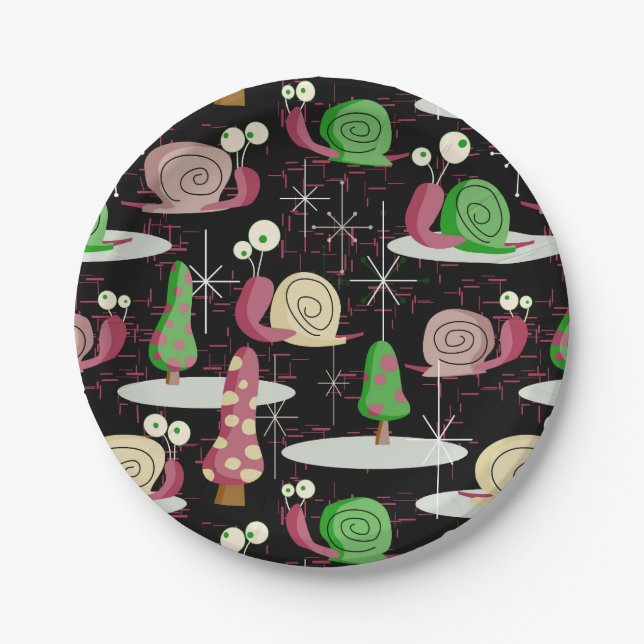 Plato De Papel Navidades Snaily Snaily Snaily - Retro de mediados (Anverso)