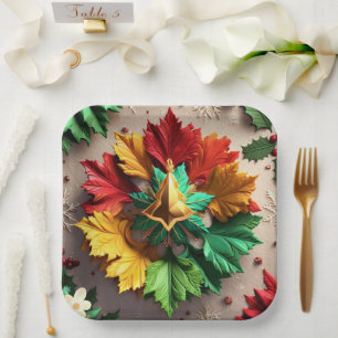 Plato De Papel "Navidades Splendor"