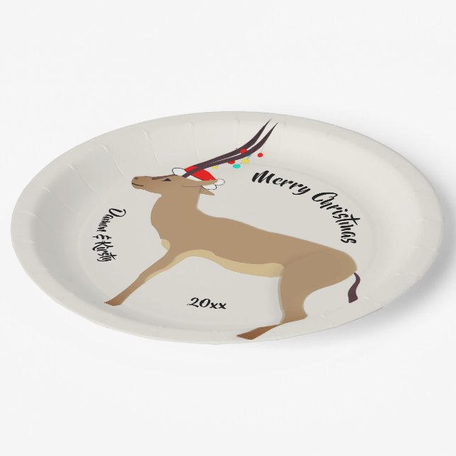 Plato De Papel Navidades Springbok (Angular)