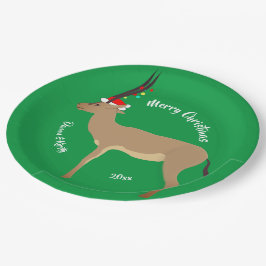 Plato De Papel Navidades Springbok
