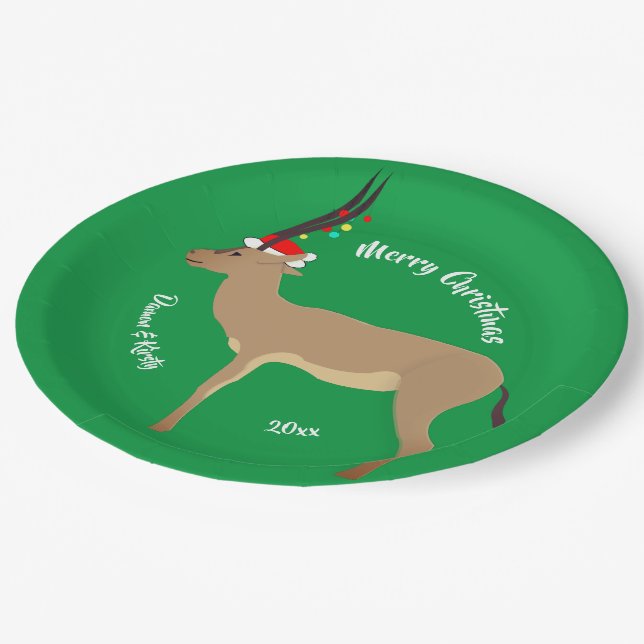 Plato De Papel Navidades Springbok (Angular)