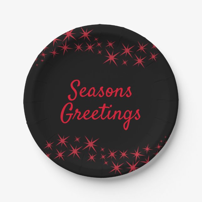 Plato De Papel Navidades Star Flourish (Anverso)