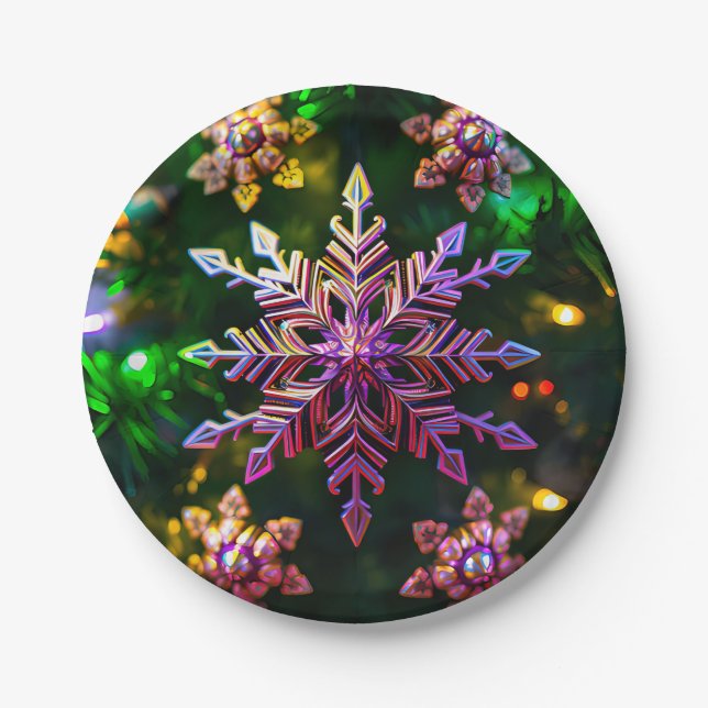 Plato De Papel NAVIDADES STAR LIGHT ~ Bonitos (Anverso)