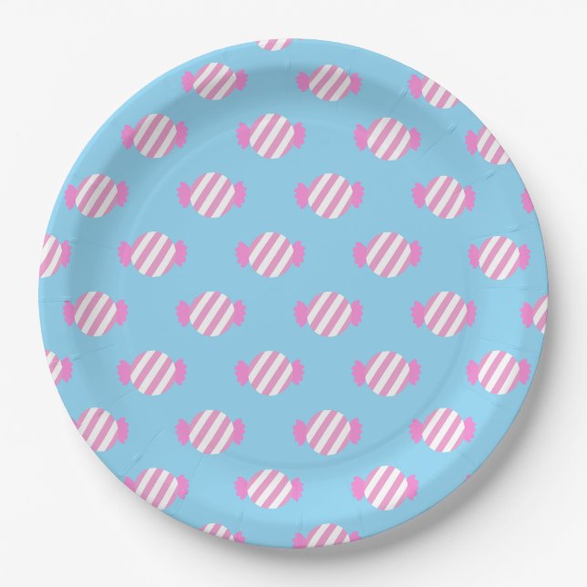 Plato De Papel Navidades Sweets Blue (Anverso)