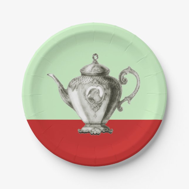 Plato De Papel Navidades Tea Fiesta (Anverso)