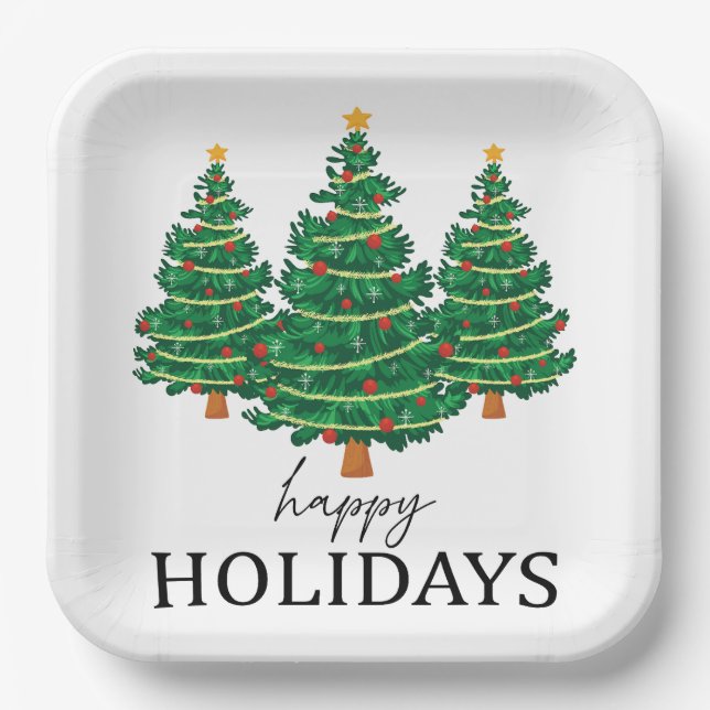 Plato De Papel Navidades Vibes (Anverso)