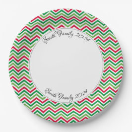 Plato De Papel Navidades Zig Zag Personalizado