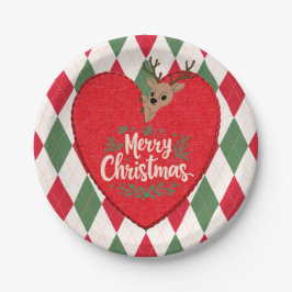 Plato de papel Navideño alegre