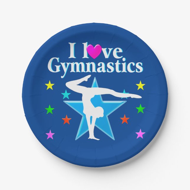 PLATO DE PAPEL NAVY BLUE I LOTH GYMNASTICS PAPER PLATES (Anverso)
