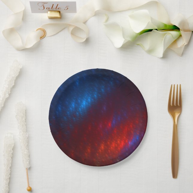 Plato De Papel Nebulosa Cósmica Soñadora (Boda)