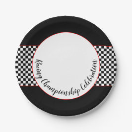 Plato De Papel Negro con blanco