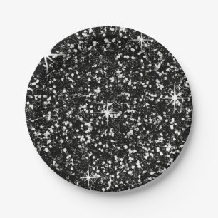 Plato De Papel Negro del PURPURINA el