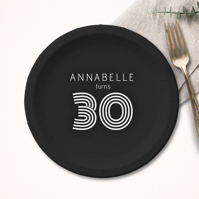 Plato De Papel Negro moderno de 30 años (Subido por el creador)