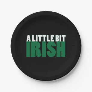 Plato De Papel Negro un poco irlandés