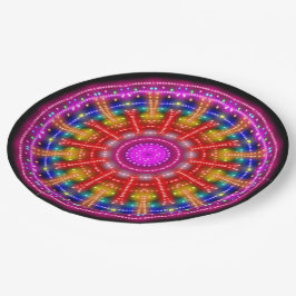 Plato De Papel Neon Medallion