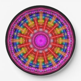 Plato De Papel Neon Medallion