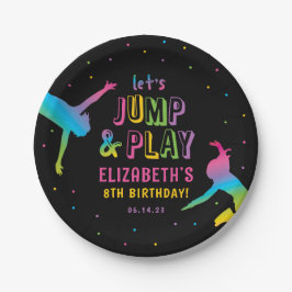 Plato De Papel Neon Trampoline Park