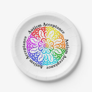 Plato De Papel Neurodiversidad Autismo aceptación del manala arco