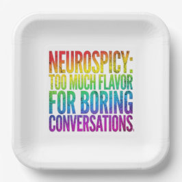 Plato De Papel Neurospicy Too Much Flavor ND Plates