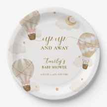 Neutral Elegant Boho Hot Air Balloon Baby Shower