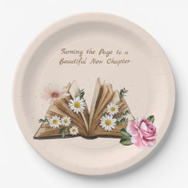 Plato De Papel New Chapter Begins Turning the Page Floral 
