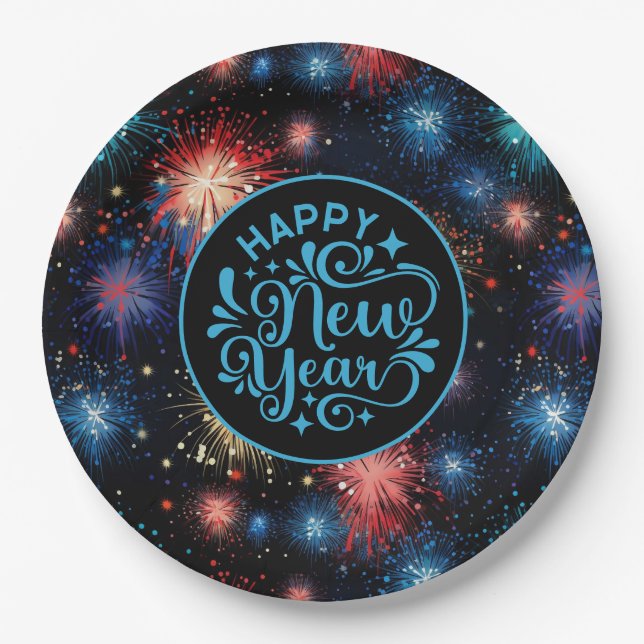 Plato De Papel New Year (Anverso)