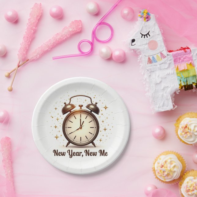 Plato De Papel New Year New Me Plates (Fiesta)