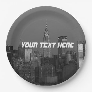 Plato De Papel New York City Manhattan Empire State Building Pap