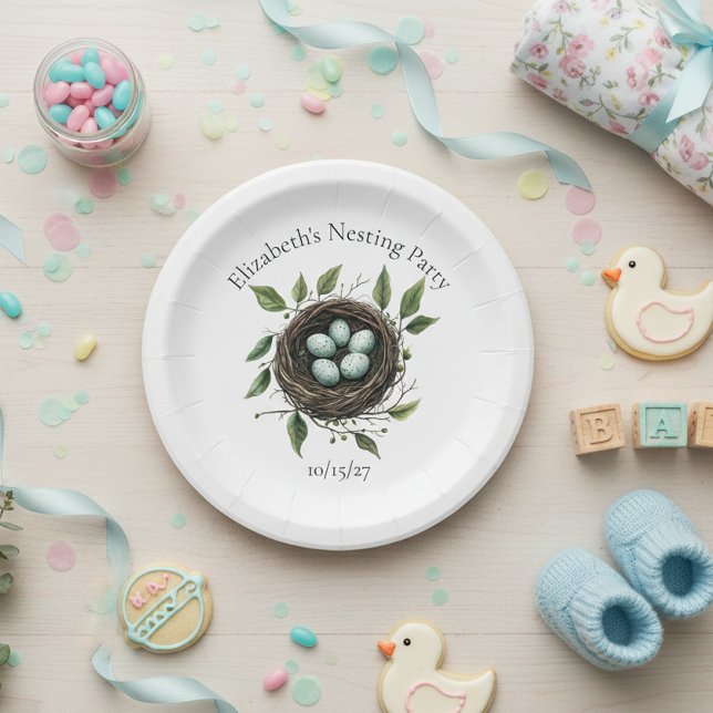 Plato De Papel Nido de bebé Fiesta Nido de pájaro (Subido por el creador)