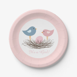 Plato De Papel Nido de pájaro bebé | Baby Shower