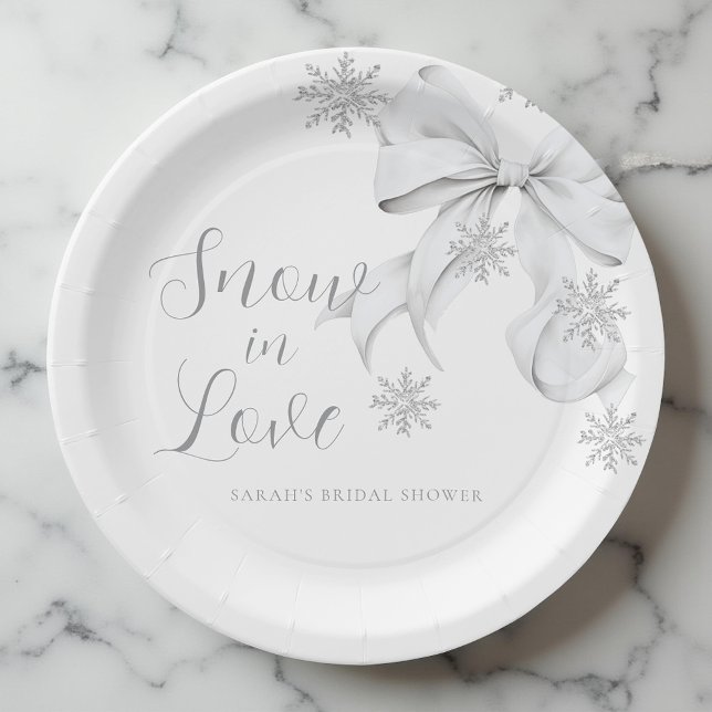 Plato De Papel Nieve enamorada (Subido por el creador)