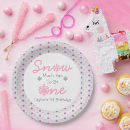 Plato De Papel Nieve Mucho Diversión Para Ser Uno