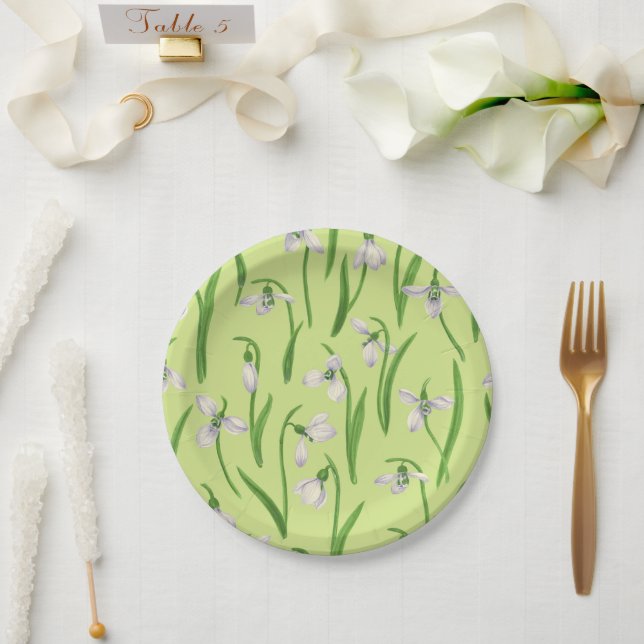 Plato De Papel Nieve sobre rocío de miel (Boda)