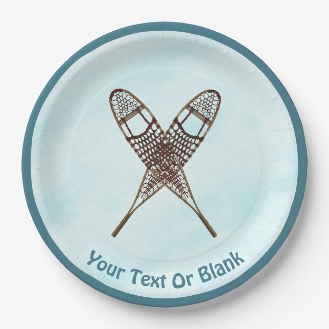 Plato De Papel Nieves En Nieve (Anverso)