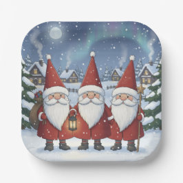 Plato De Papel Nighttime Norway Nisse, Paper Plates