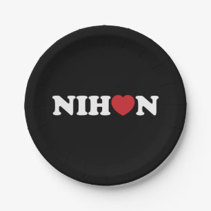 Plato De Papel Nihon Love Heart