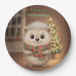 Plato De Papel Niko mit grünem Weihnachtsgruß