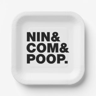 PLATO DE PAPEL NIN & COM & POOP.