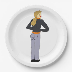 Plato De Papel niña   