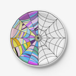 Plato De Papel Niña gótica con vestido negro Cumpleaños