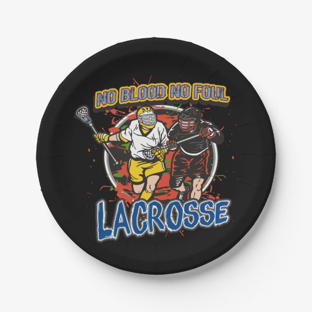 Plato De Papel Ninguna sangre, ningún LaCrosse asqueroso (Anverso)