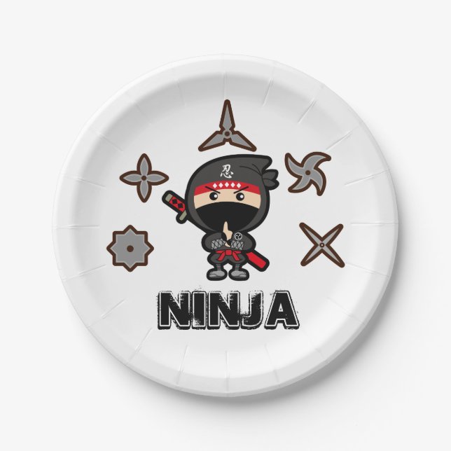 Plato De Papel Ninja Boy (Anverso)