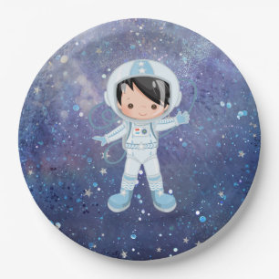 Plato De Papel Niño astronauta Espacio exterior