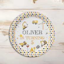 Niño Fiesta de construcción de camión cumpleaños g