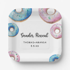 Plato De Papel Niño o chica que no conocemos revelación de género