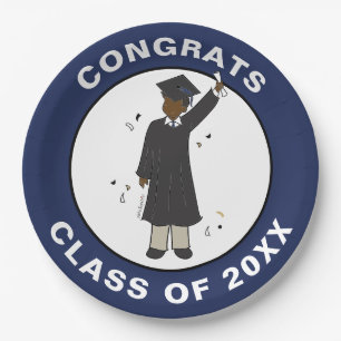 Plato De Papel Niño Personalizado Avatar  Partido de Graduación d